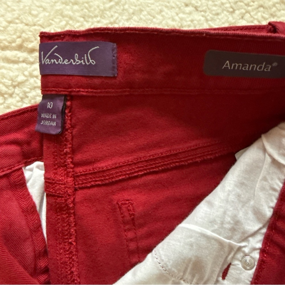 Women’s Jeans 2 Pair Size 10 & 10P Gloria Vanderbilt Old Navy Red Med Wash - Picture 5 of 7